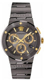Versace Greca Icon Quartz Black Dial Black Steel Strap Watch For Men - VEZ900521 Authentic Buy Shop Now