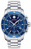 Movado Series 800 Chronograph Blue Dial Silver Steel Strap Watch For Men - 2600141 Authentic Buy Shop Now