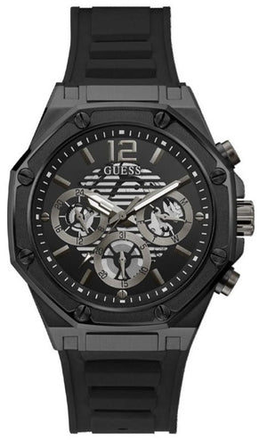 Guess Momentum Black Dial Black Rubber Strap Watch for Men - GW0263G4 Authentic Buy Shop Now