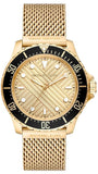 Michael Kors Everest Chronograph Gold Dial Gold Mesh Strap Watch For Men - MK9083 Authentic Buy Shop Now