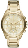 Armani Exchange Drexler Chronograph Gold Dial Gold Steel Strap Watch For Men - AX2602 Authentic Buy Shop Now