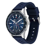 Tommy Hilfiger Austin Quartz Blue Dial Blue Rubber Strap Watch for Men - 1791635 Authentic Buy Shop Now