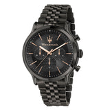 Maserati Epoca Limited Edition Chronograph Black Dial Black Steel Strap Watch For Men - R8873618019 Authentic Buy Shop Now