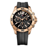Tommy Hilfiger Sport Multifunction Black Dial Black Rubber Strap Watch for Men - 1791145 Authentic Buy Shop Now
