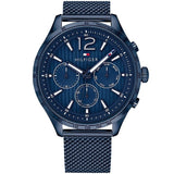 Tommy Hilfiger Gavin Chronograph Blue Dial Blue Mesh Bracelet Watch for Men - 1791471 Authentic Buy Shop Now