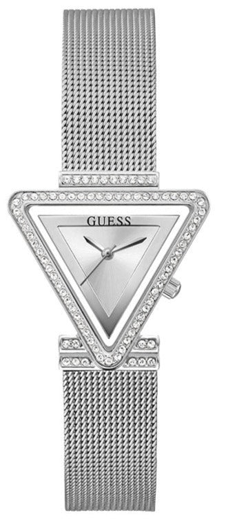 Guess Fame Diamonds Silver Dial Silver Mesh Bracelet Watch for Women - GW0508L1 Authentic Buy Shop Now