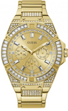 Guess Zeus Diamonds Gold Dial Gold Steel Strap Watch for Men - GW0209G2 Authentic Buy Shop Now