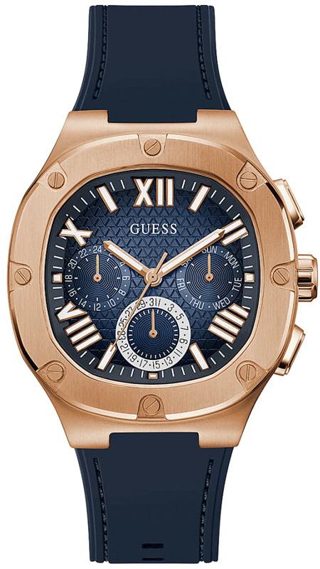 Guess Headline Multifunction Quartz Blue Dial Blue Silicone Strap Watch For Men - GW0571G2 Authentic Buy Shop Now
