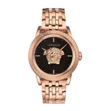 Versace Palazzo Empire Black Dial Rose Gold Steel Strap Watch for Men - VERD00718 Authentic Buy Shop Now