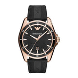 Emporio Armani Sport Quartz Black Dial Black Rubber Strap Watch For Men - AR11101 Authentic Buy Shop Now