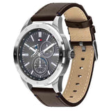 Tommy Hilfiger Austin Grey Dial Brown Leather Strap Watch for Men - 1791637 Authentic Buy Shop Now