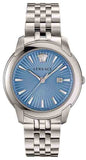 Versace V-Urban Light Blue Dial Silver Steel Strap Watch for Men - VELQ00419 Authentic Buy Shop Now
