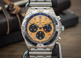 Breitling Chronomat B01 42 Brown Dial Silver Steel Strap Watch for Men - AB0134101K1A1 Authentic Buy Shop Now