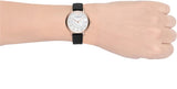 Emporio Armani Kappa Mother of Pearl Dial Black Leather Strap Watch For Women - AR80011 Authentic Buy Shop Now