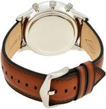 Fossil Goodwin Chronograph Blue Dial Brown Leather Strap Watch for Men - FS5414 Authentic Buy Shop Now
