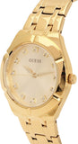 Guess Crystalline Diamonds Gold Dial Gold Steel Strap Watch for Women - GW0114L2 Authentic Buy Shop Now