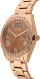 Guess Luna Diamonds Rose Gold Dial Rose Gold Steel Strap Watch for Women - GW0307L3 Authentic Buy Shop Now