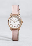 Coach Delancey Cream Dial Blush Pink Leather Strap Watch for Women - 14502750 Authentic Buy Shop Now