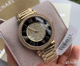 Michael Kors Catlin Black Dial Gold Steel Strap Watch for Women - MK3338 Authentic Buy Shop Now
