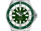 Breitling Superocean Automatic 44mm Navy Green Dial Green Rubber Strap Watch for Men - A17376A31L1A1 Authentic Buy Shop Now