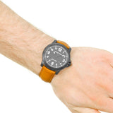 Michael Kors Paxton Analog Black Dial Brown Rubber Strap Watch For Men - MK8502 Authentic Buy Shop Now