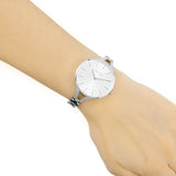Calvin Klein Graphic White Dial Silver Steel Strap Watch for Women - K7E23146 Authentic Buy Shop Now