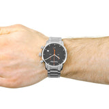 Calvin Klein City Chronograph Black Dial Silver Steel Strap Watch for Men - K2G27141 Authentic Buy Shop Now