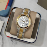 Fossil Stella Sport Multifunction Silver Dial Two Tone Steel Strap Watch for Women - ES5107 Authentic Buy Shop Now