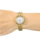 Swarovski Lovely Crystals White Dial Gold Steel Strap Watch for Women - 5242895 Authentic Buy Shop Now