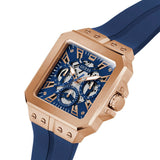 Guess Leo Chronograph Blue Dial Blue Silicone Strap Watch For Men - GW0637G3 Authentic Buy Shop Now