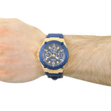 Guess Legacy Blue Dial Blue Silicone Strap Watch For Men - W1049G2 Authentic Buy Shop Now