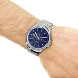 Tommy Hilfiger Shawn Multifunction Quartz Blue Dial Silver Steel Strap Watch for Men - 1791612 Authentic Buy Shop Now