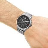 Tommy Hilfiger Kyle Chronograph Grey Dial Silver Steel Strap Watch for Men - 1791632 Authentic Buy Shop Now