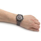 Versace Viamond Quartz Black Dial Grey Steel Strap Watch For Men - VEPO00520 Authentic Buy Shop Now