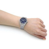 Guess Luna Diamonds Blue Dial Silver Steel Strap Watch for Women - GW0307L1 Authentic Buy Shop Now