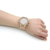Michael Kors Camille Chronograph White Dial Gold Steel Strap Watch For Women - MK6994 Authentic Buy Shop Now