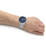 Fossil Neutra Minimalist Moonphase Blue Dial Silver Steel Strap Watch for Men - FS5907 Authentic Buy Shop Now