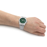 Maurice Lacroix Aikon Date Quartz Green Dial Silver Steel Strap Watch for Men - AI1108-SS002-630-1 Authentic Buy Shop Now