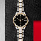 Tudor Style Automatic Black Dial Two Tone Steel Strap Watch for Men - M12713-0005 Authentic Buy Shop Now