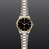 Tudor Style Automatic Diamonds Black Dial Two Tone Steel Strap Watch for Men - M12713-00011 Authentic Buy Shop Now