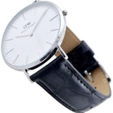 Daniel Wellington Classic Reading White Dial Black Leather Strap Watch For Women - DW00100058 Authentic Buy Shop Now