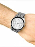 Emporio Armani Sportivo Chronograph Silver Dial Silver Steel Strap Watch For Men - AR6073 Authentic Buy Shop Now
