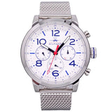 Tommy Hilfiger Jake Quartz White Dial Silver Mesh Bracelet Watch for Men - 1791233 Authentic Buy Shop Now