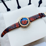 Versace Shadov Quartz Red Dial Red Leather Strap Watch for Women - VEBM00918 Authentic Buy Shop Now
