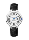 Cartier Ballon Bleu De Cartier Silver Dial Black Leather Strap Watch for Women - WSBB0030 Authentic Buy Shop Now