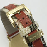 Burberry The City Gold Dial Orange Leather Strap Watch for Women - BU9016 Authentic Buy Shop Now