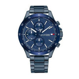 Tommy Hilfiger Bank Quartz Blue Dial Blue Steel Strap Watch for Men - 1791720 Authentic Buy Shop Now