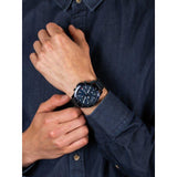 Tommy Hilfiger Bank Quartz Blue Dial Blue Steel Strap Watch for Men - 1791720 Authentic Buy Shop Now