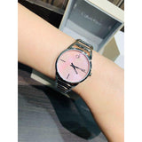 Calvin Klein Stately Pink Mother of Pearl Dial Silver Steel Strap Watch for Women - K3G2312E Authentic Buy Shop Now
