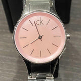 Calvin Klein Simplicity Pink Dial Silver Steel Strap Watch for Women - K432314E Authentic Buy Shop Now